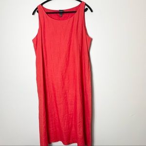 Eileen Fisher Red Linen Dress